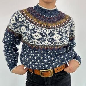 Vintage fairisle hand knit sweater